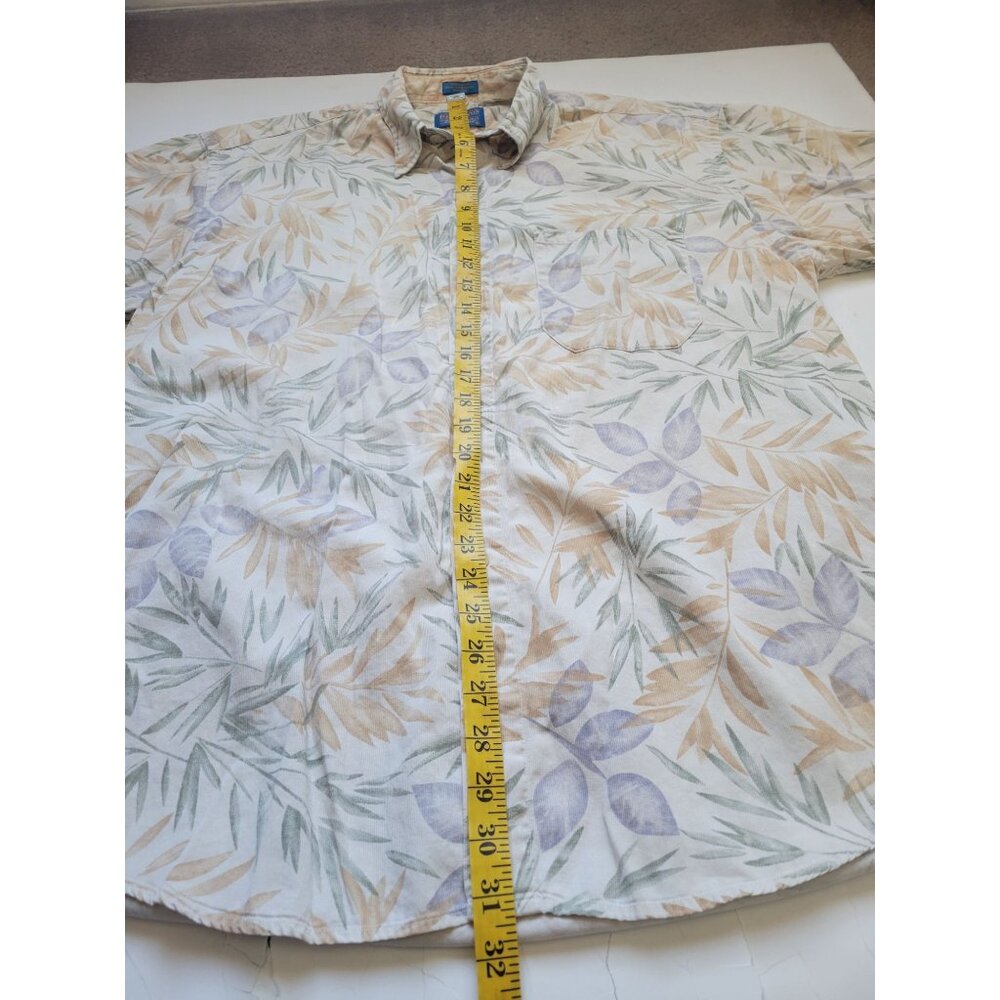 Pendleton Colorful Leaf Pattern Button Down Short… - image 8